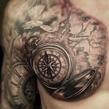 Compass Tattoo