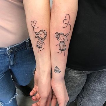 mother daughter tattoos