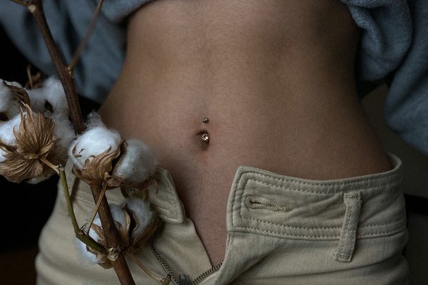 Belly button piercing