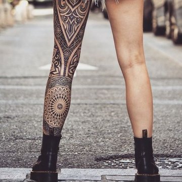 leg sleeve tattoo