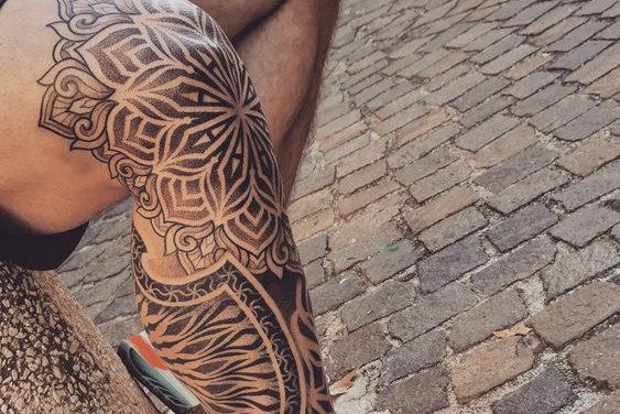 leg sleeve tattoo