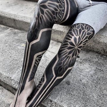 leg sleeve tattoo