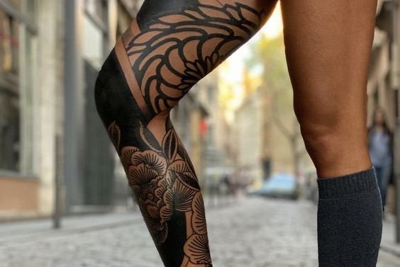 leg sleeve tattoo