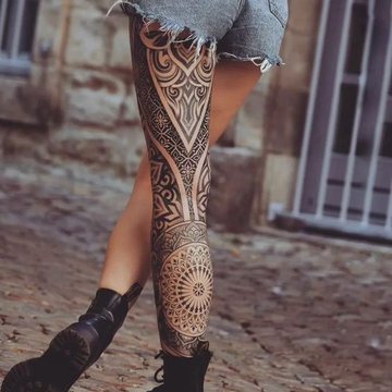 leg sleeve tattoo