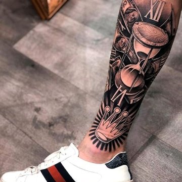 leg sleeve tattoo