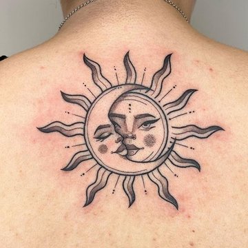 Sun and Moon tattoos