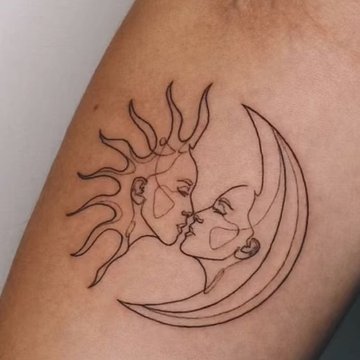 Sun and Moon tattoos