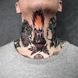 Men's Neck Tattoos