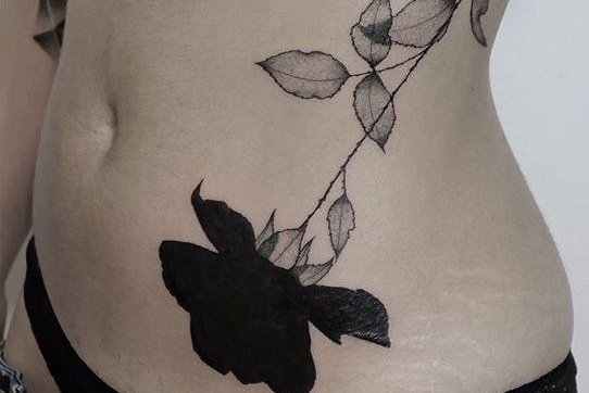 black rose tattoo