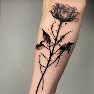 black rose tattoo