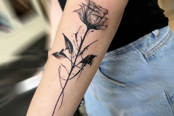 black rose tattoo