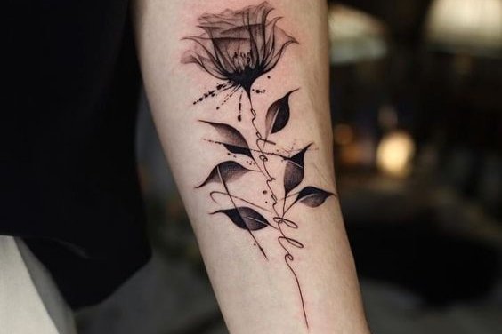 black rose tattoo