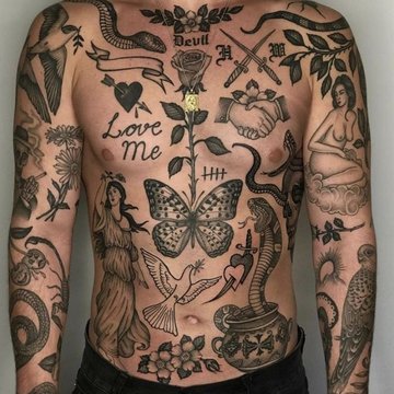 patchwork tattoos