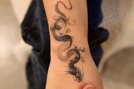 Chinese dragon tattoo