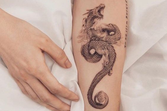 Chinese dragon tattoo