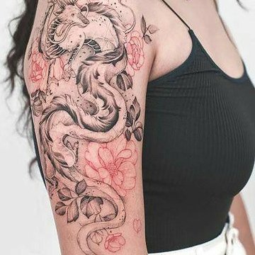 Chinese dragon tattoo