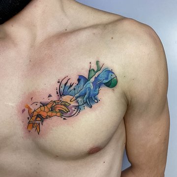 watercolor tattoo